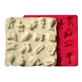 Силиконов калъп "Бебешки разни - 17 фигурки"